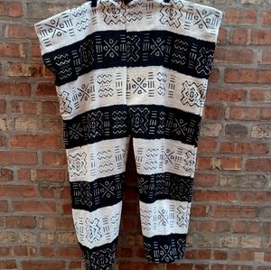Mens vintage Handmade Authentic mudcloth joggers Rare L-3xl